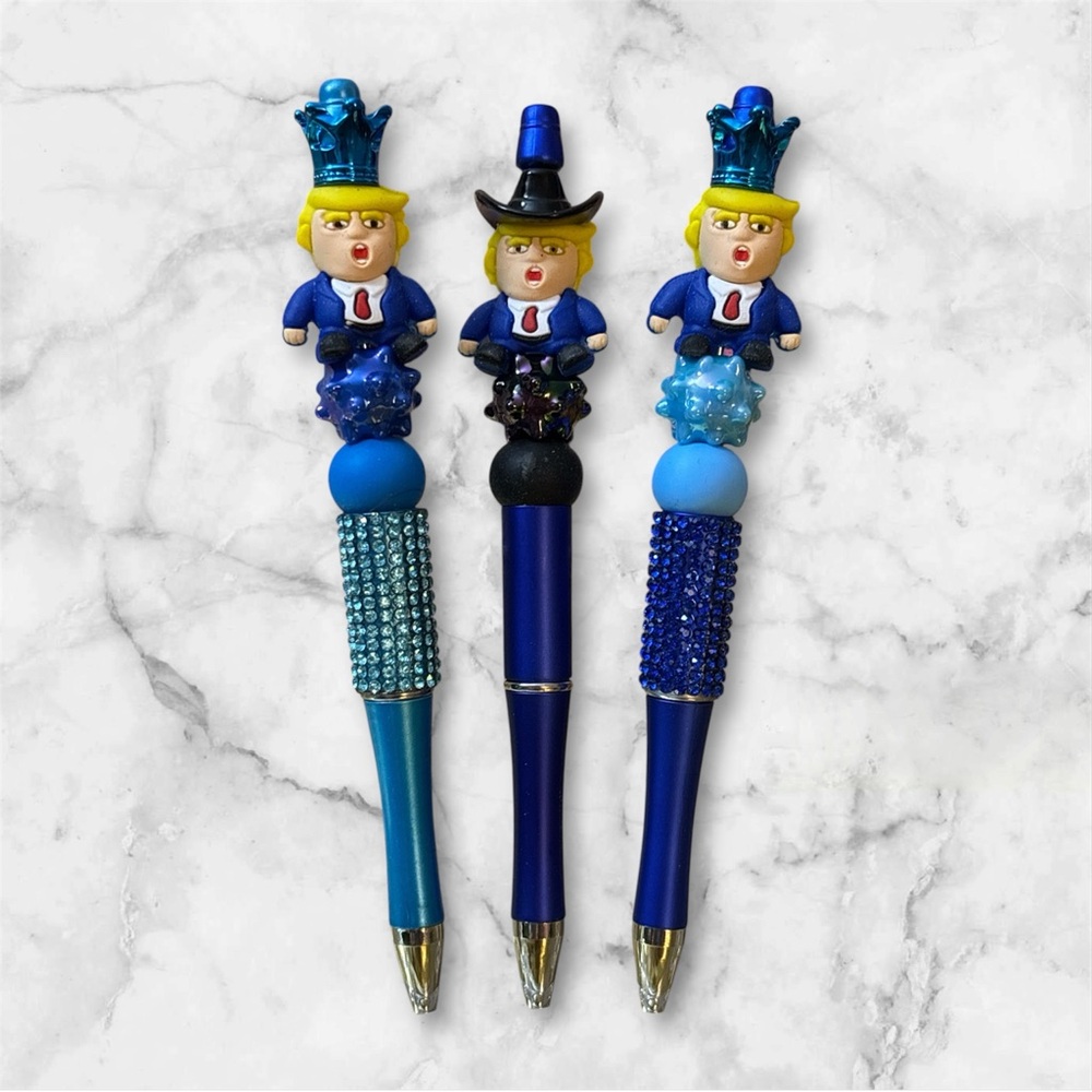 Blue Novelty Character Pens (1)